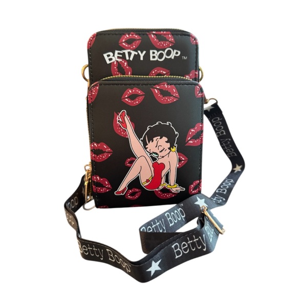 Betty Boop Black and Red Crossbody Bag - Picture 1 of 4